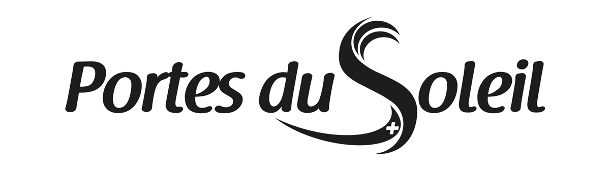 Logo Portes du Soleil noir et blanc