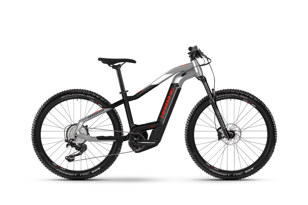 Haibike MY2021 HardSeven 9 electric mountain bike product image on transparent background